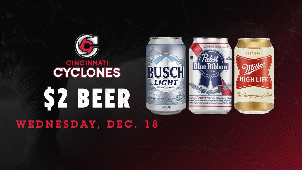 Cyclones Hockey - $2 Beer