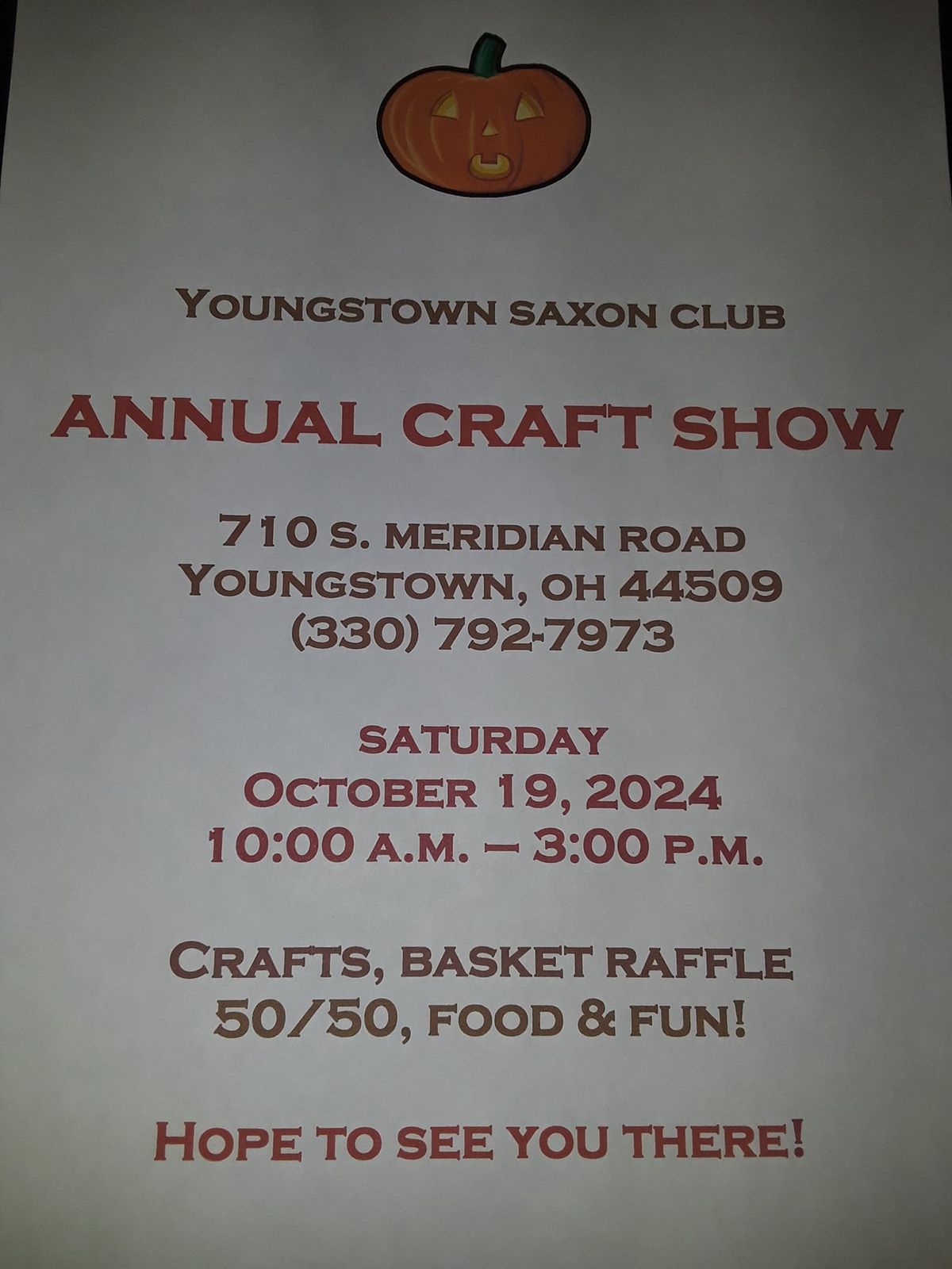 Youngstown Saxon Club Craft Show