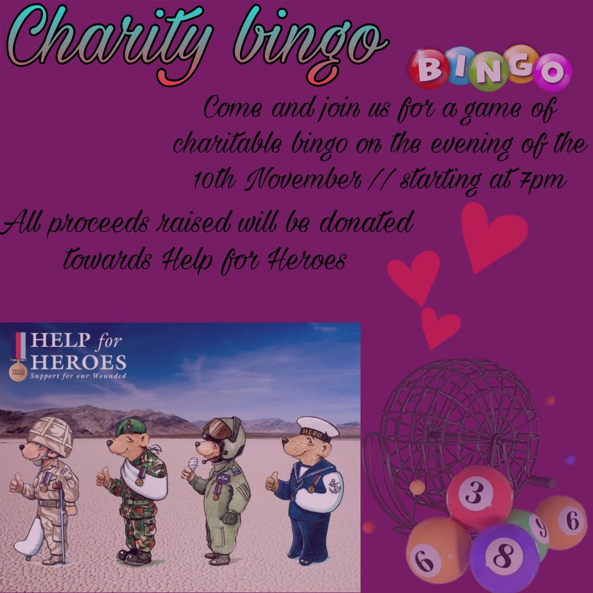 Charity bingo night 