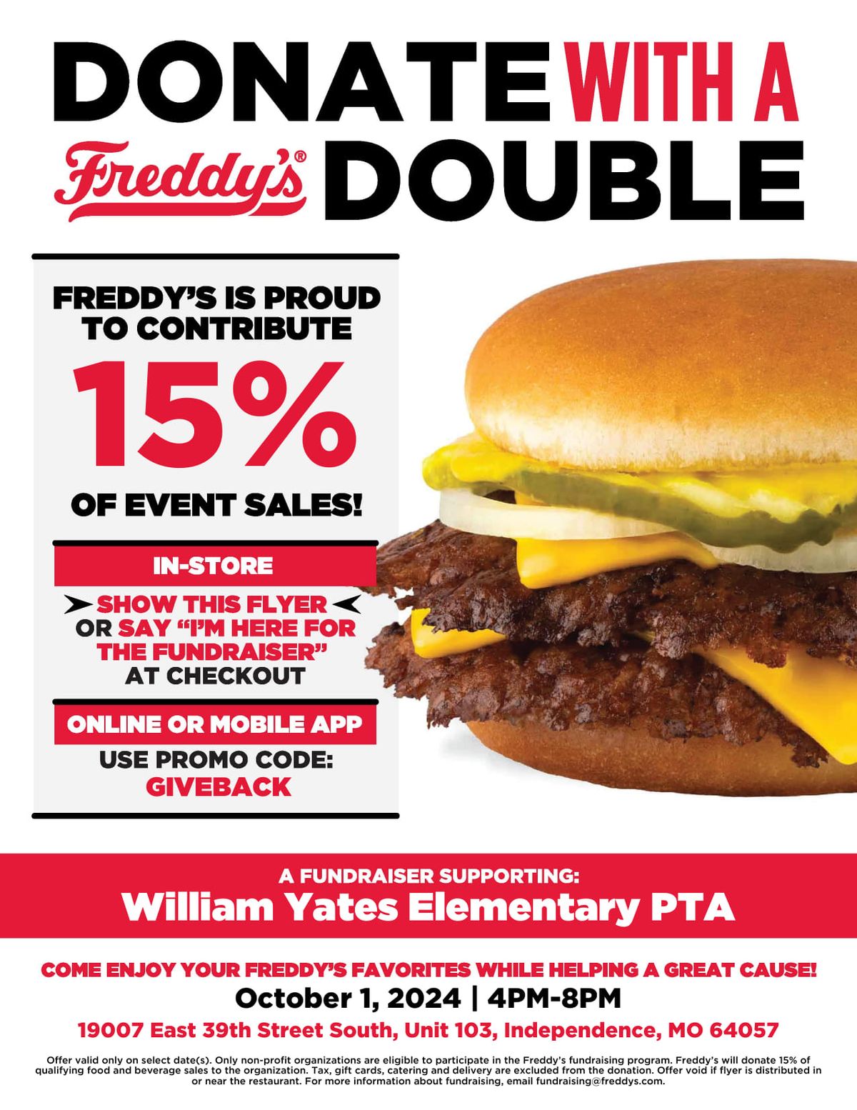 Fundraiser night at Freddy's 