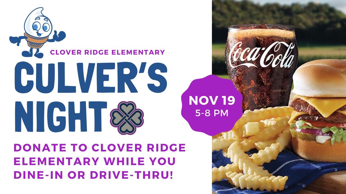 Culver's Night - Clover Ridge Elementary