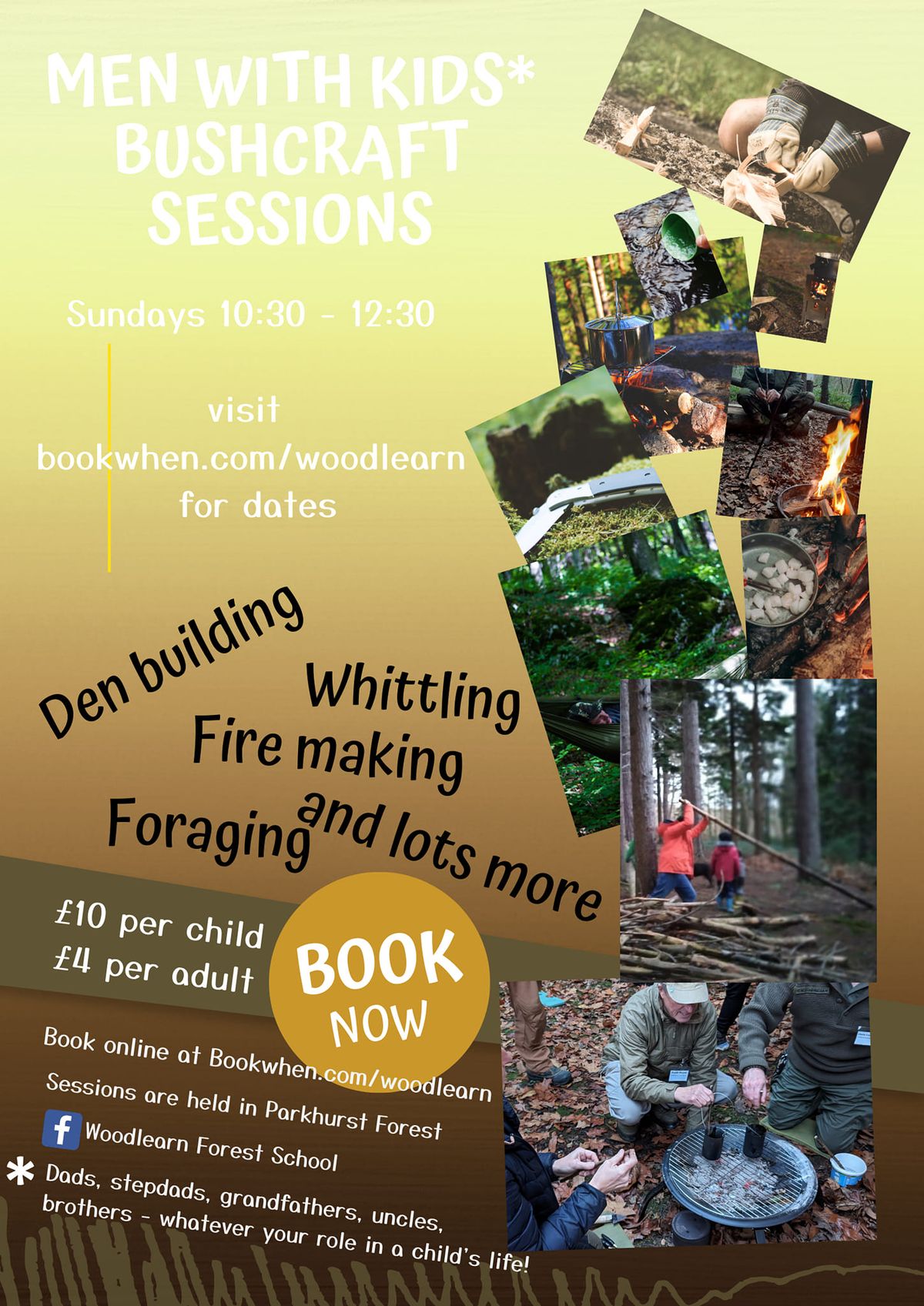 Junior Bushcraft Sessions for Men and Kids