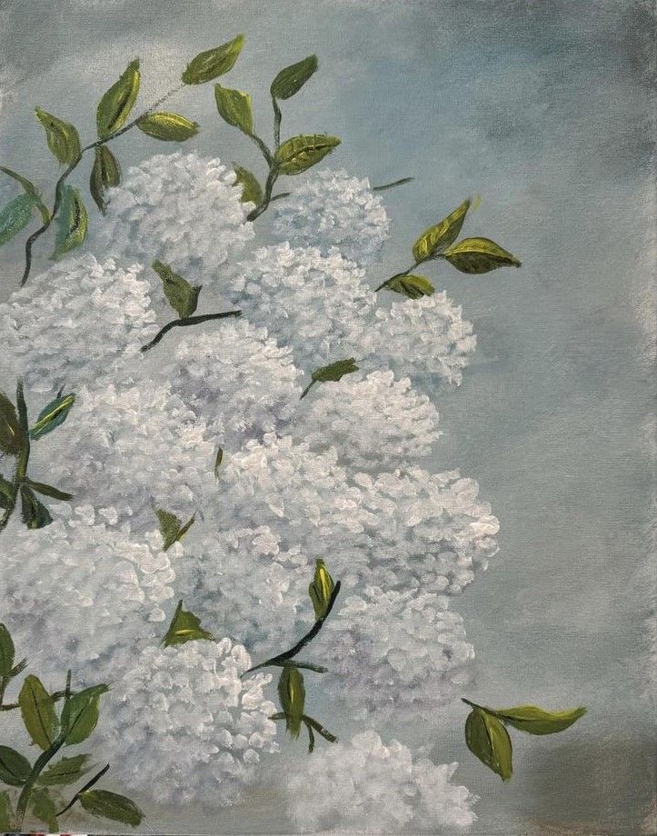 Soft Hydrangeas, a PAINT & SIP EVENT with Lisa