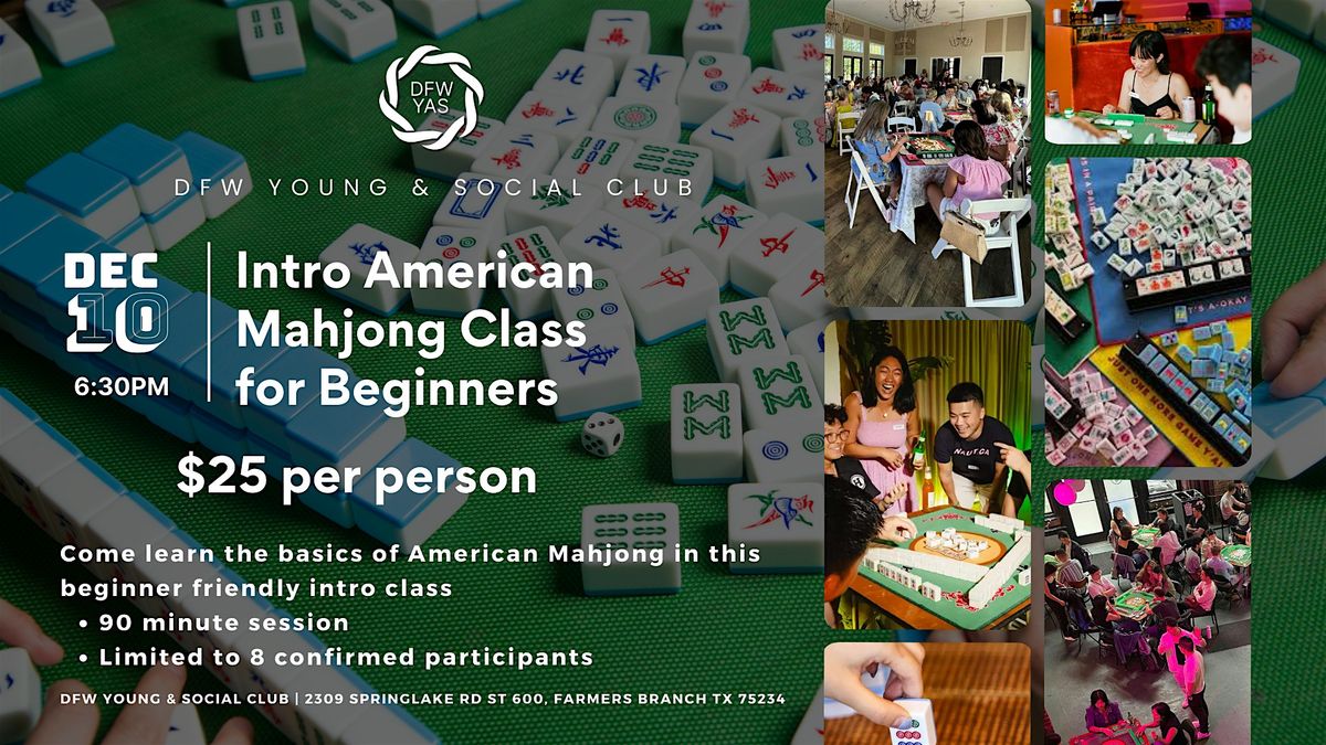 Intro American Mahjong Class for Beginners