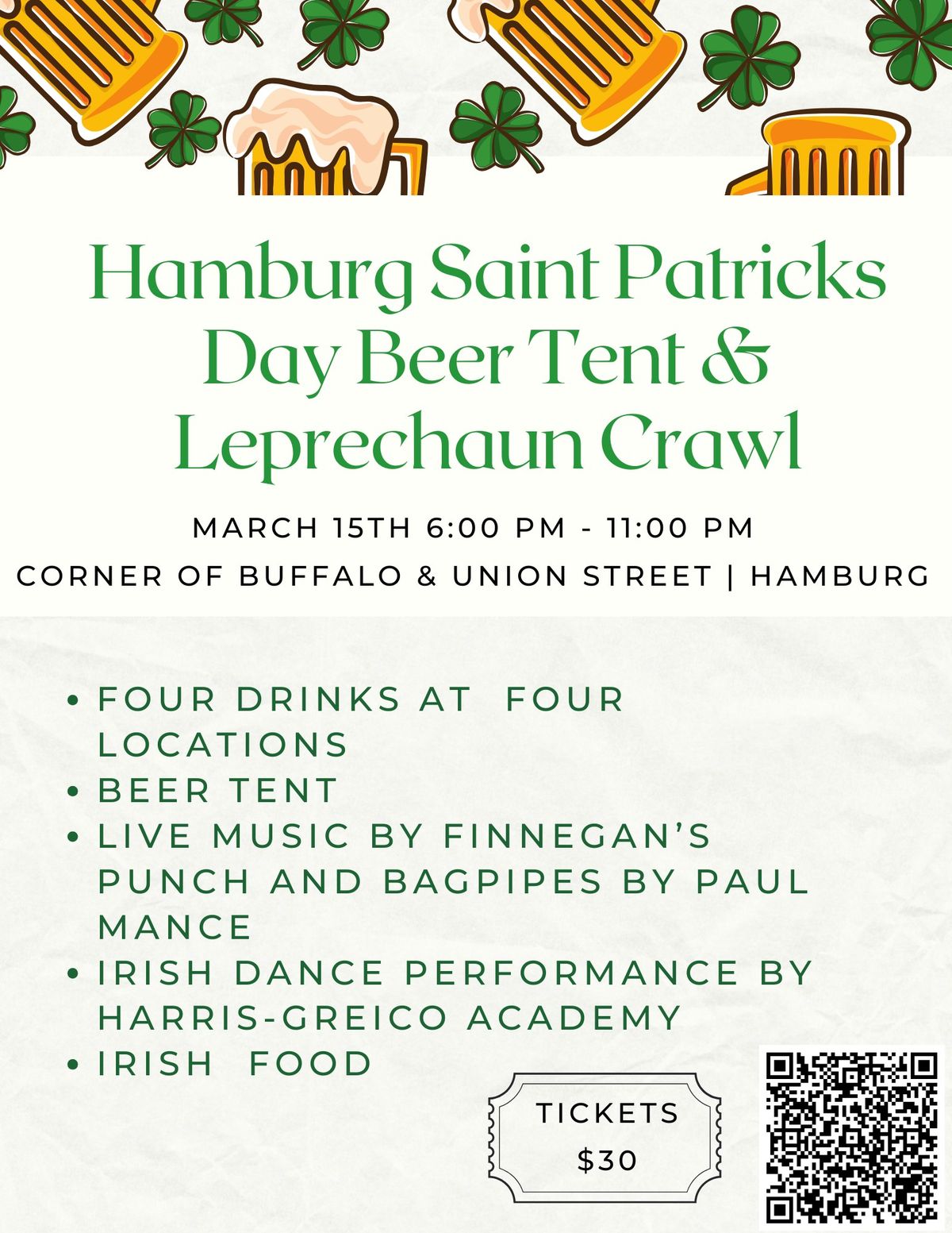 Hamburg St. Pat's Beer Tent & Leprechaun Crawl 