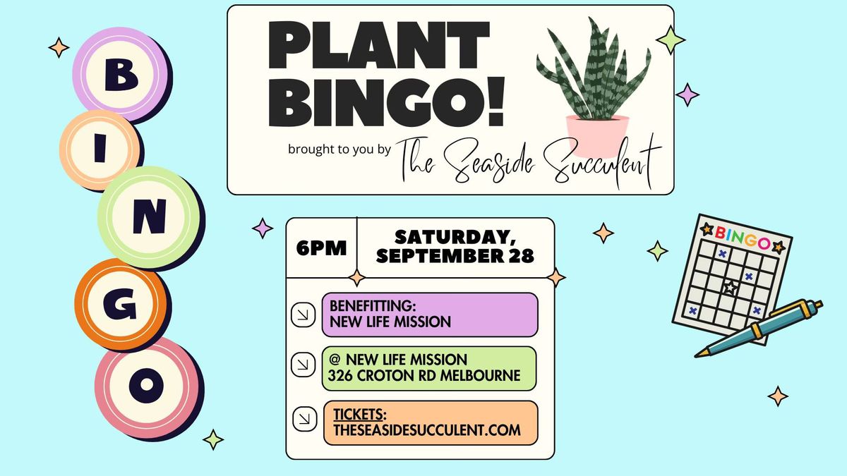 Plant Bingo Fundraiser benefitting New Life Mission