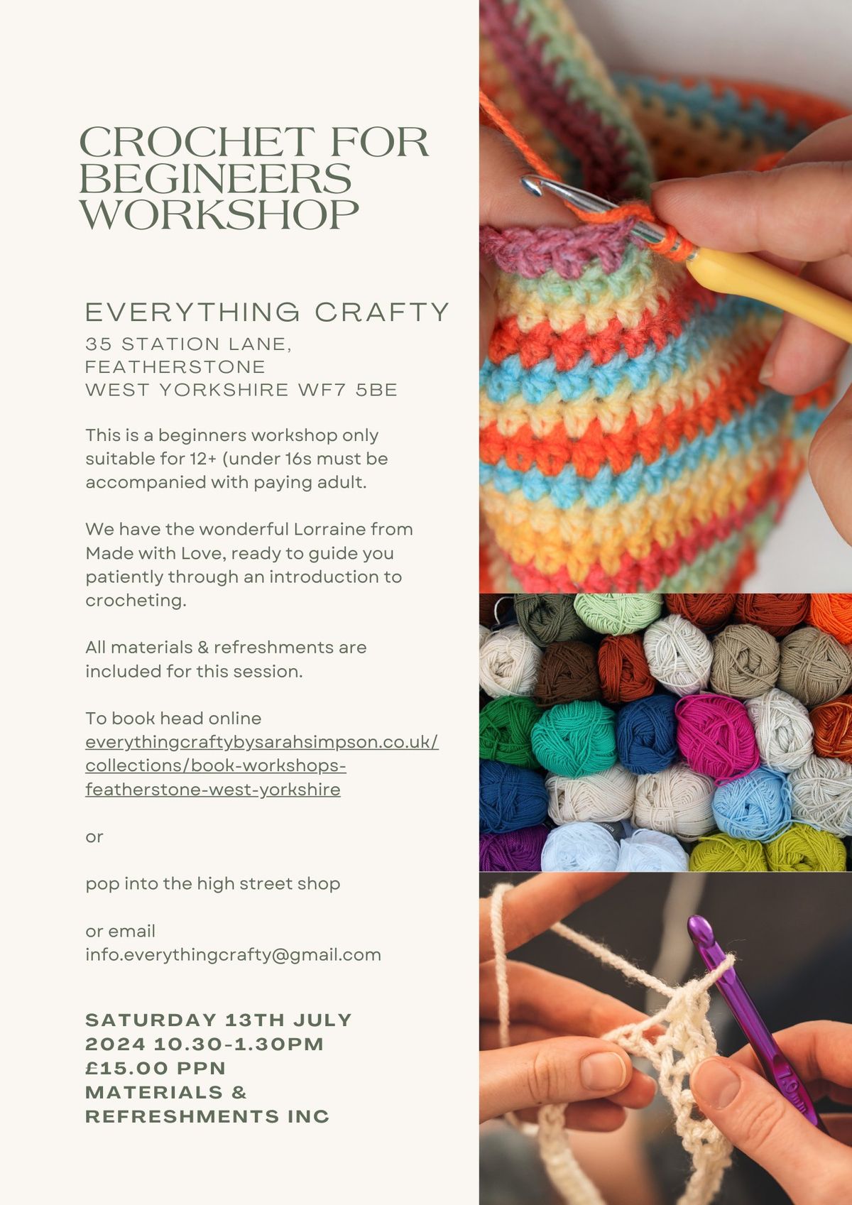 Crochet for Begineers Workshop
