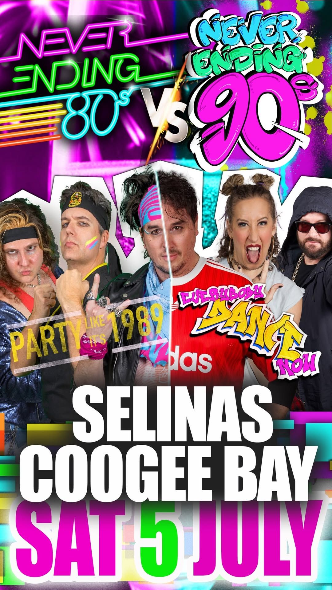 Never Ending 80s v 90s PARTY - Selinas Coogee NSW