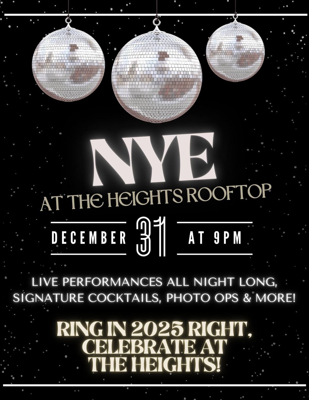 NYE at The Heights Rooftop