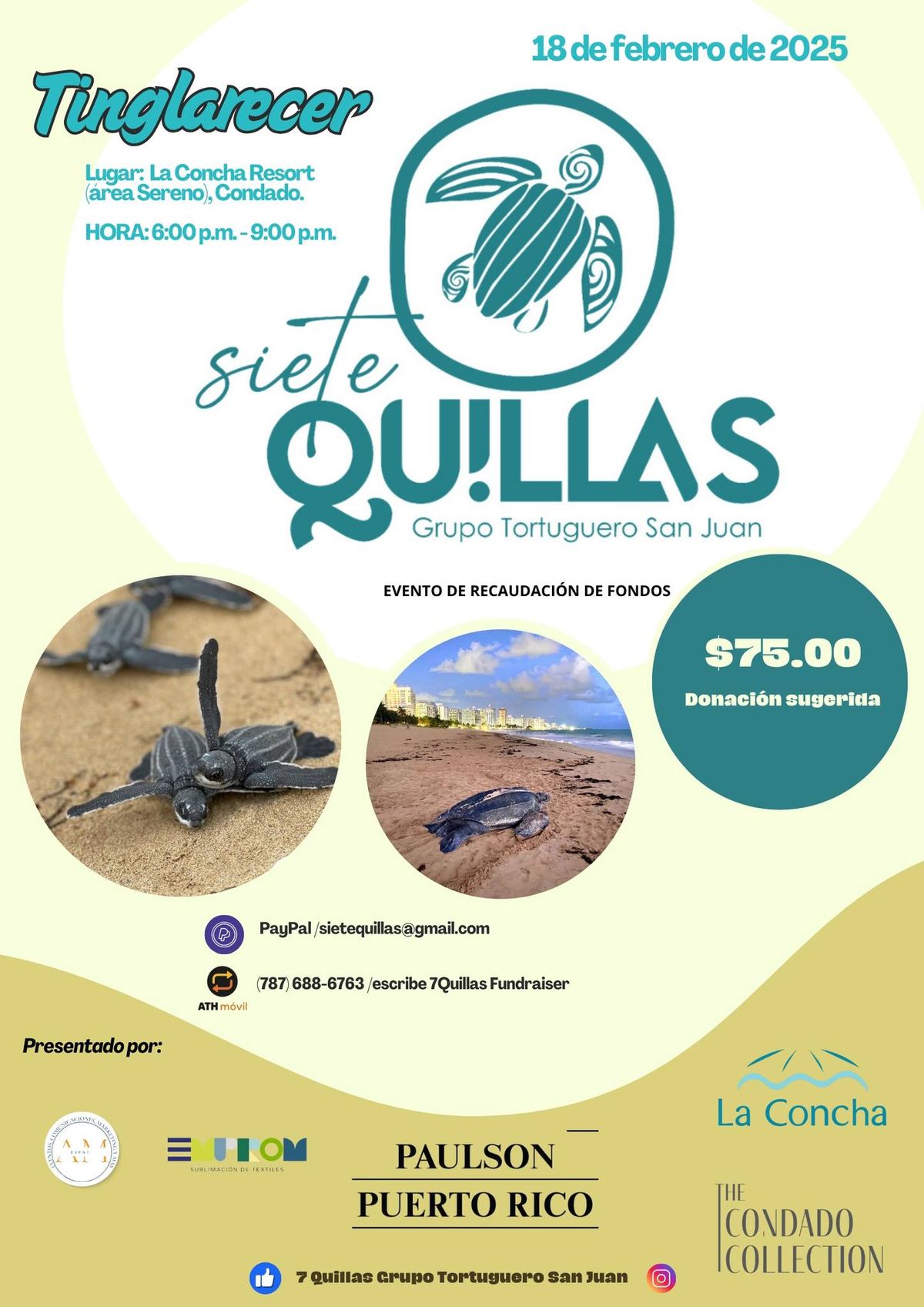 Tinglarecer para Siete Quillas Grupo Tortuguero San Juan