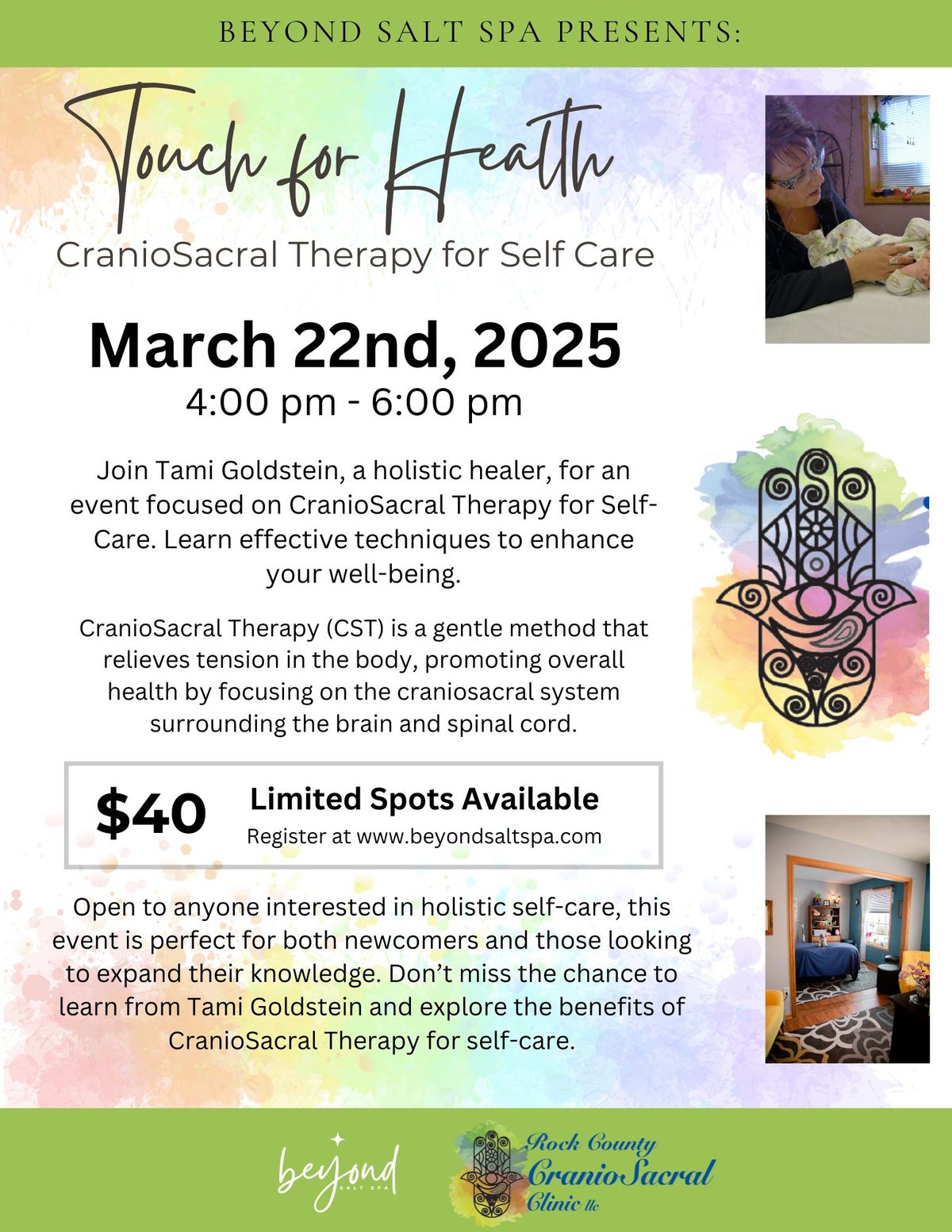 Touch for Health: CranioScaral Therapy for Self Care