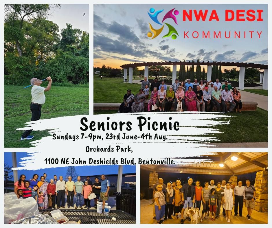 Seniors Picnic, weekly on Sundays 7pm-9pm