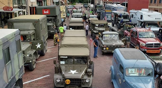 MVPA (Military Vehicle Preservation Association) Convoy along the Jefferson Highway