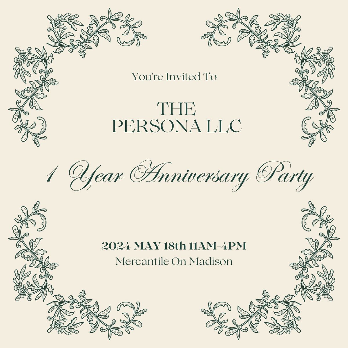 The Persona LLC 1 Year Anniversary Party
