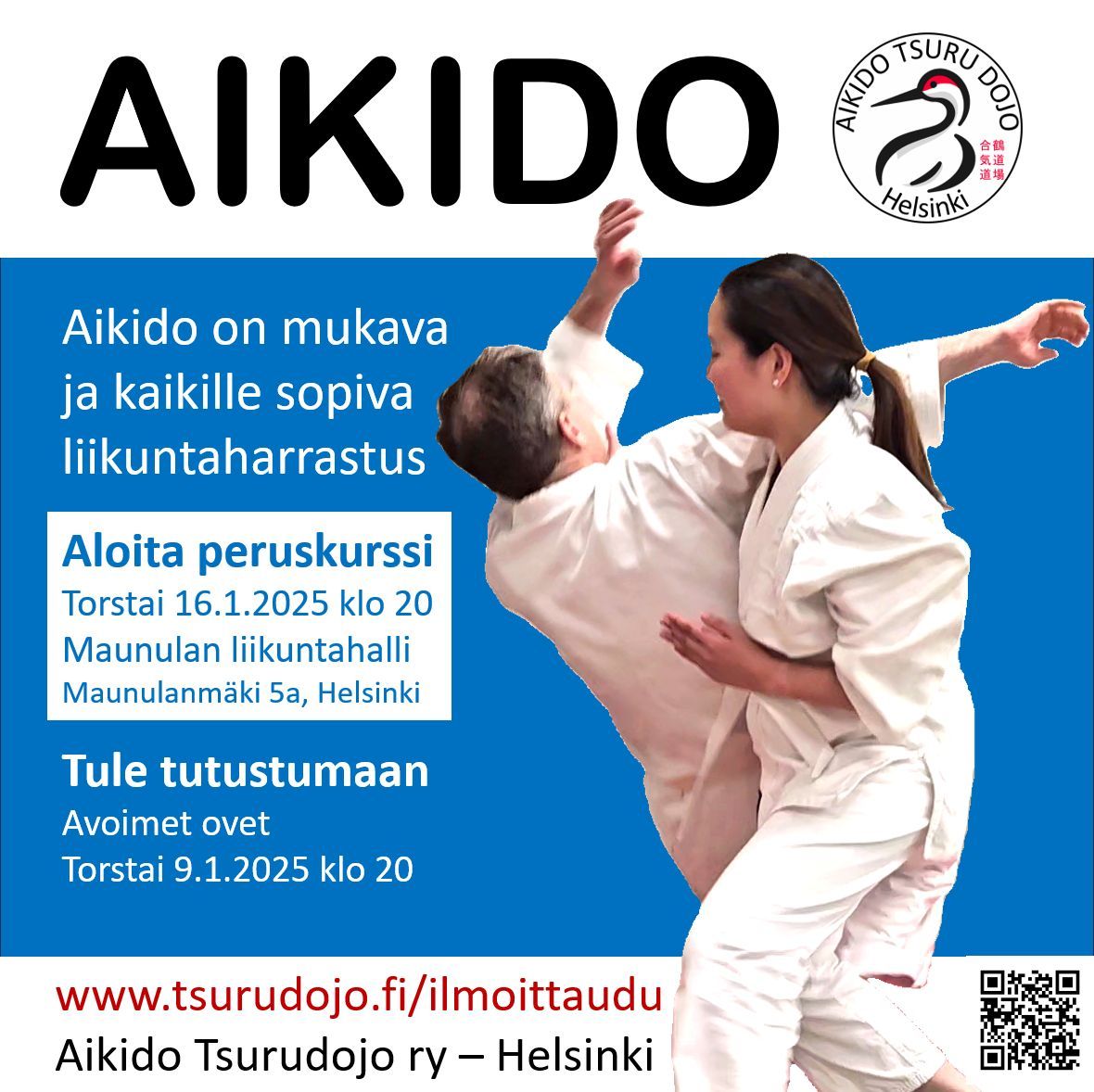 Aikidon peruskurssi Helsingiss\u00e4