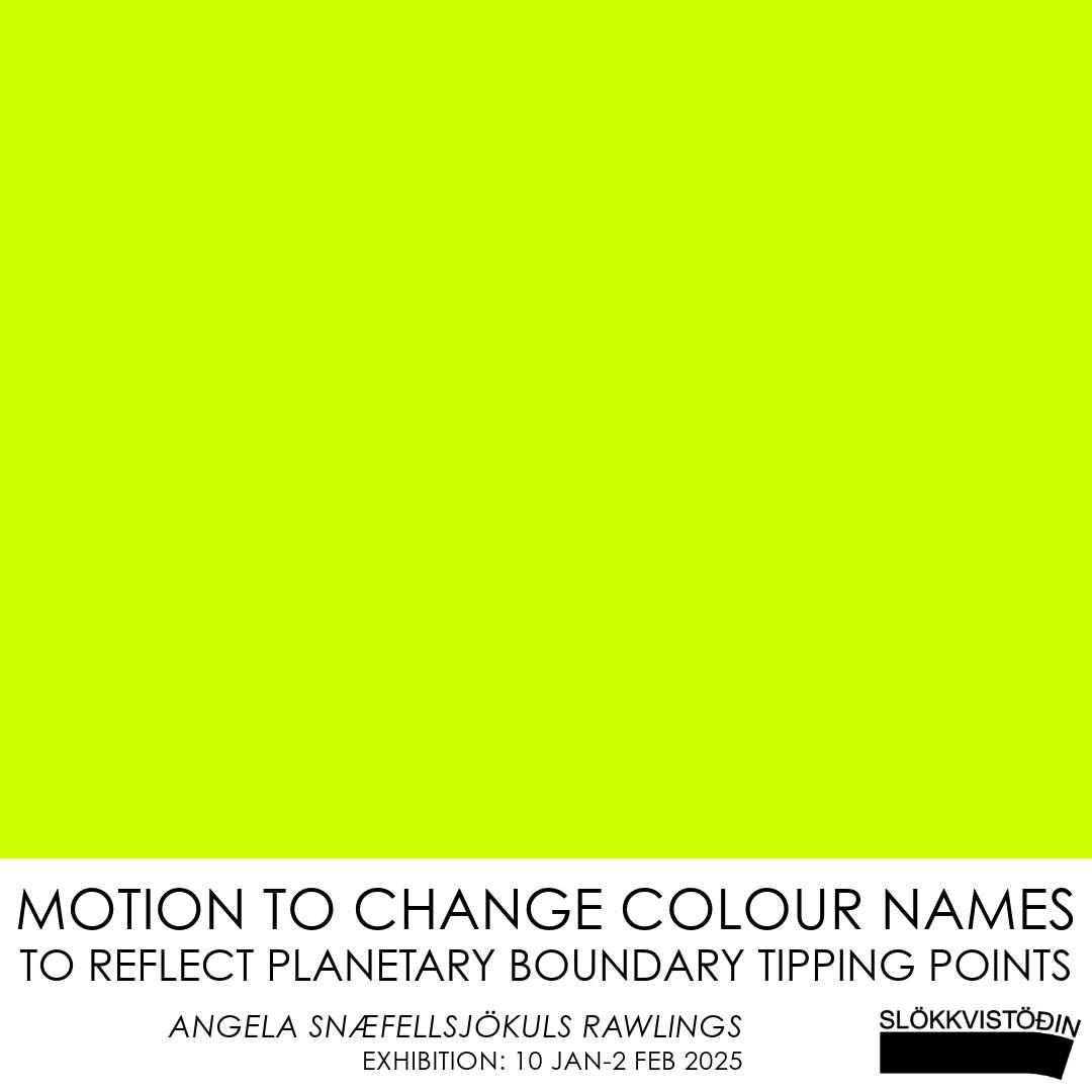 Motion to Change Colour Names to Reflect Planetary Boundary Tipping Points