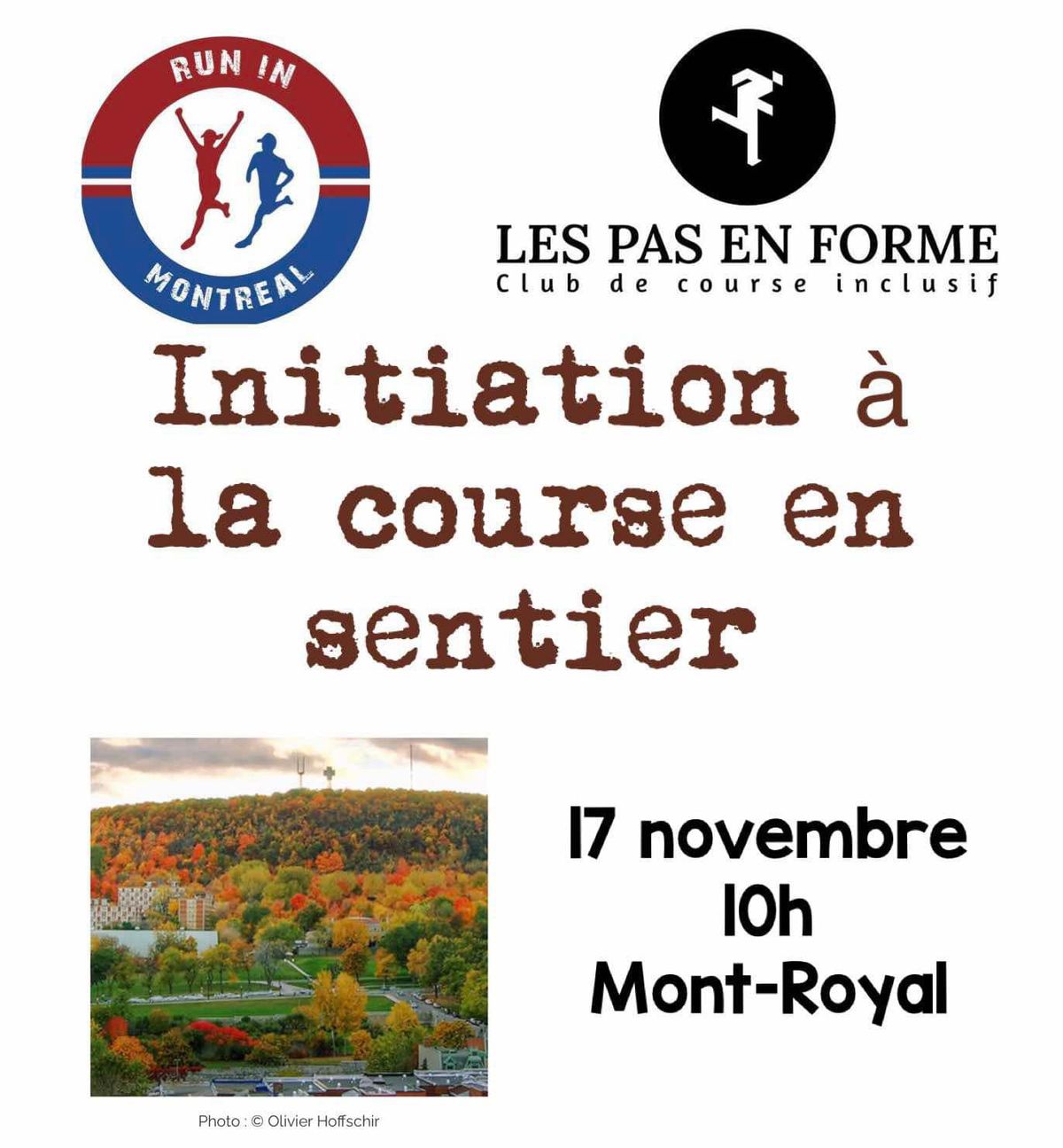 Initiation \u00e0 la course en sentier sur le Mont Royal 