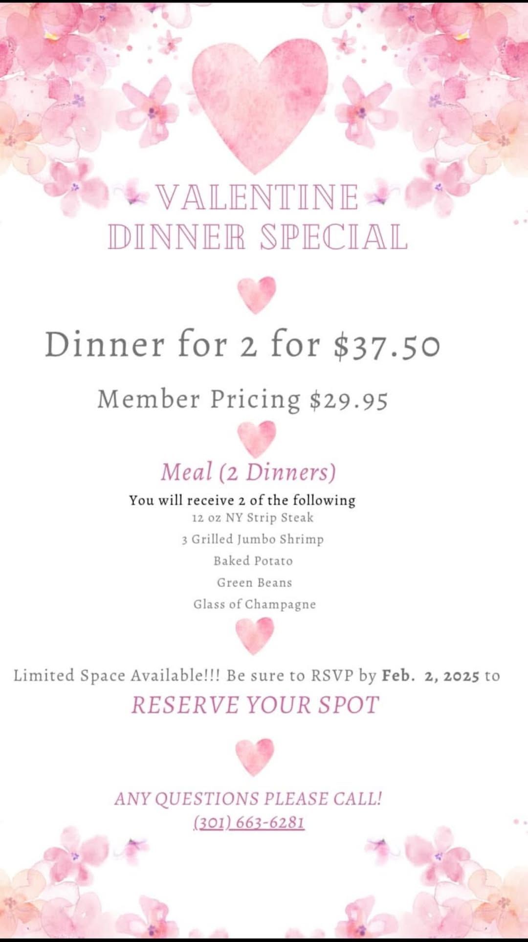 Valentine's Dinner for 2