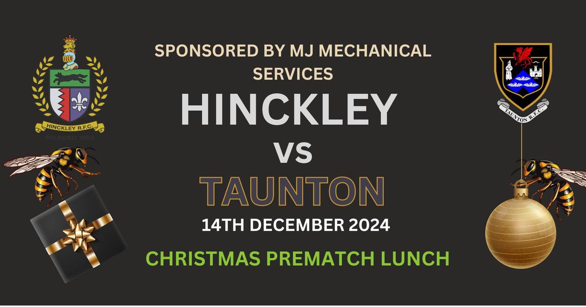 HRFC CHRISTMAS LUNCH - Sat 14th Dec vs TAUNTON RFC SPONSORED BY MJ MECHANICAL SERVICES