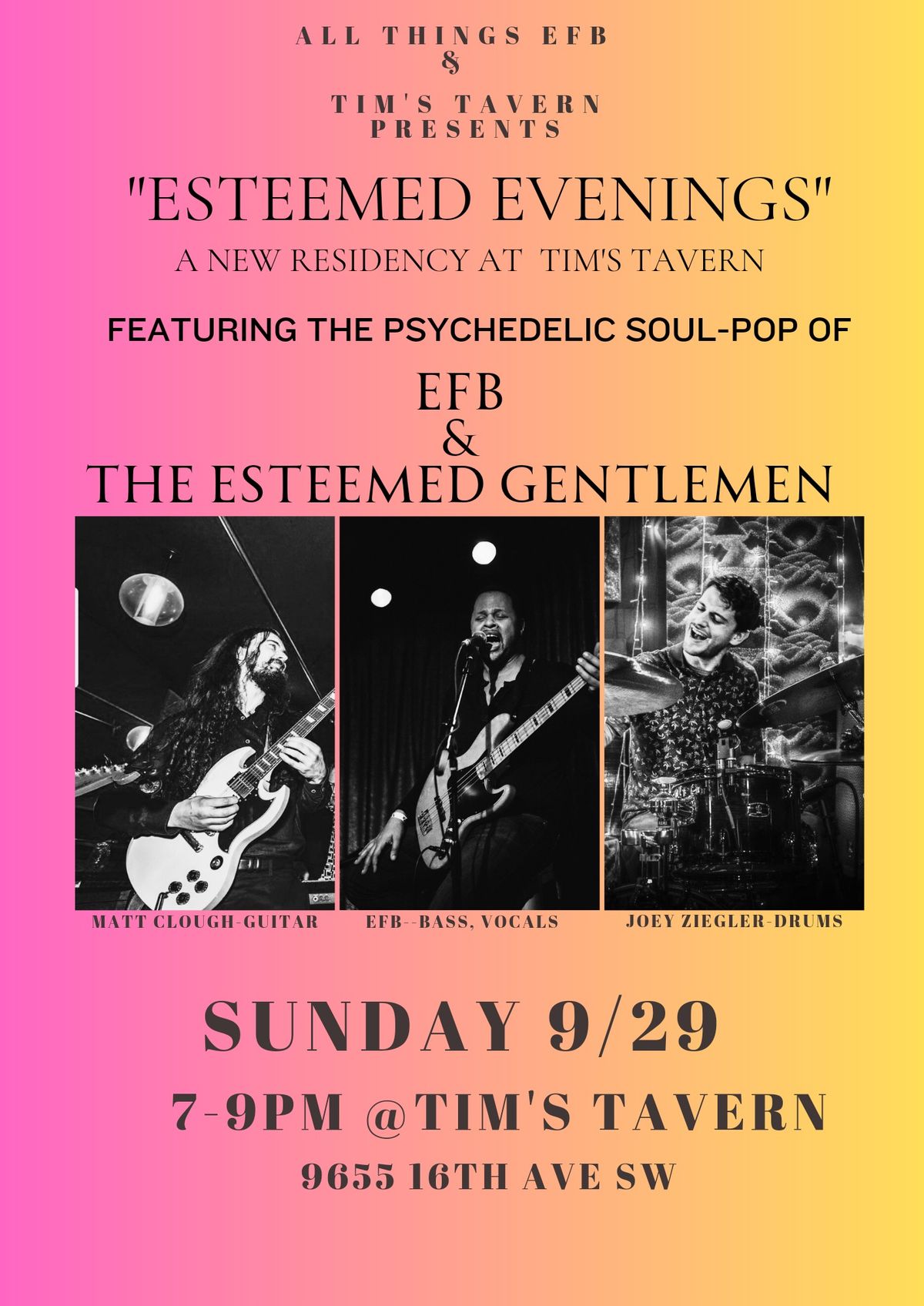 \u201cEsteemed Evenings\u201d w\/ EFB & The Esteemed Gentlemen