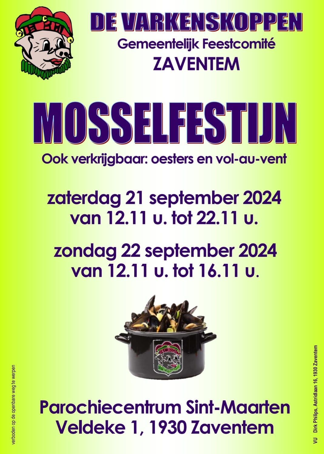 Mosselfestijn De Varkenskoppen 2024