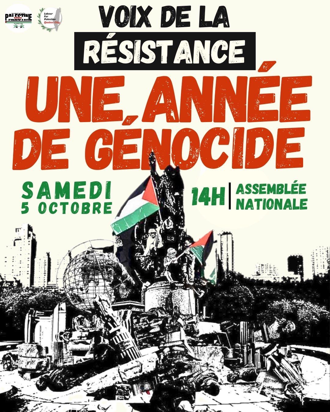 MANIFESTATION- VOIX DE LA R\u00c9SISTANCE, UNE ANN\u00c9E DE G\u00c9NOCIDE