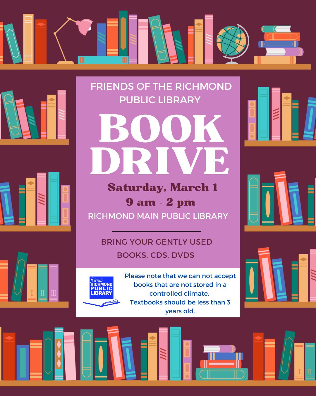 FRPL Spring Book Drive