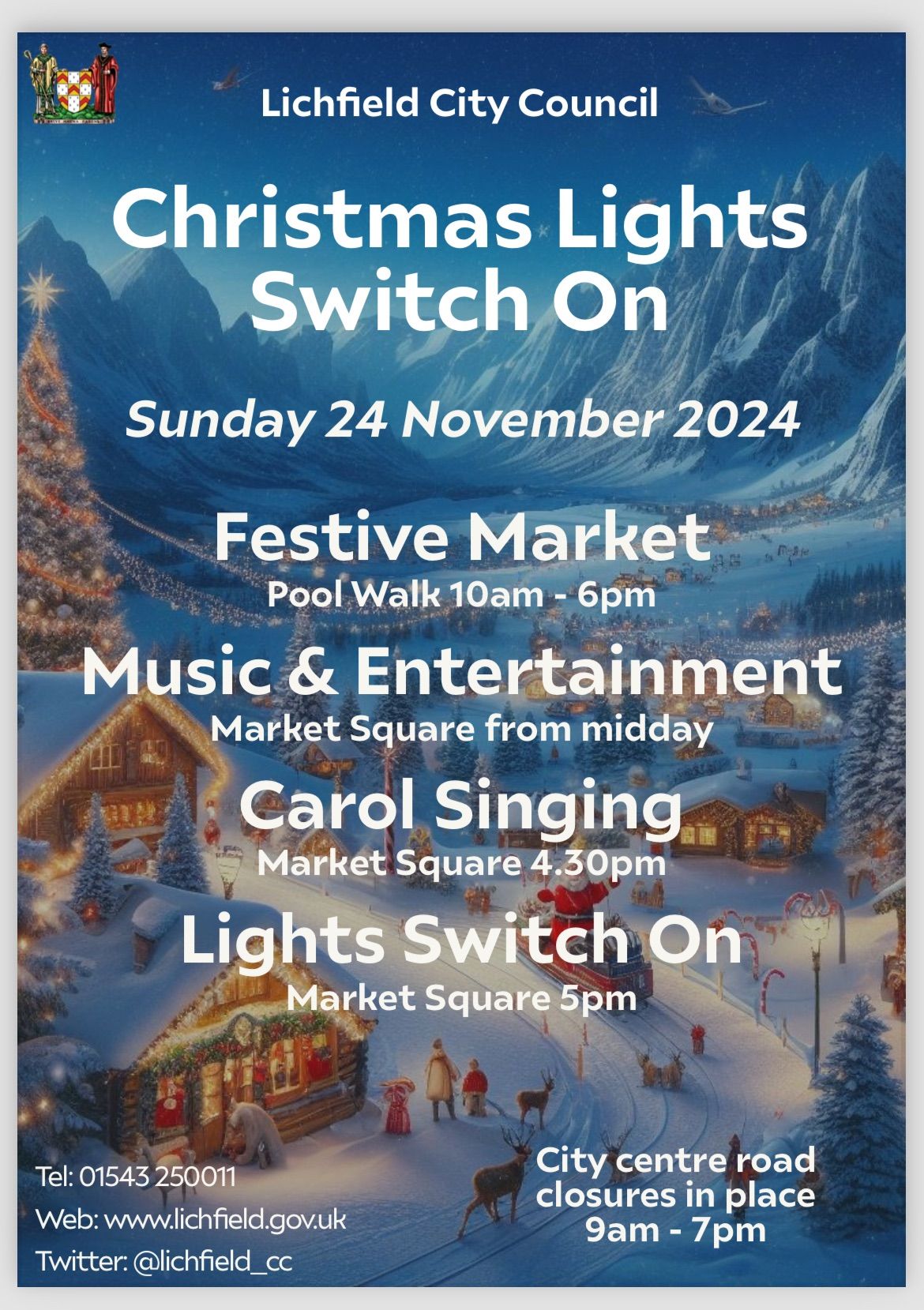 Lichfield Christmas Light Switch on 2024