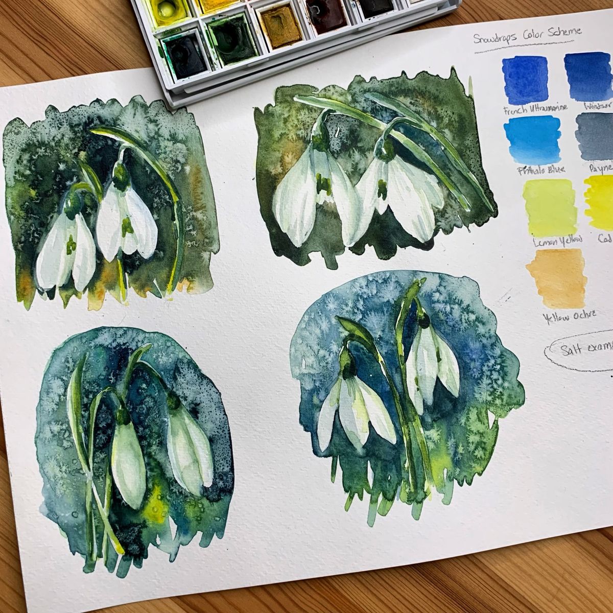 Snowdrops & Daffodils - Watercolor for Beginners