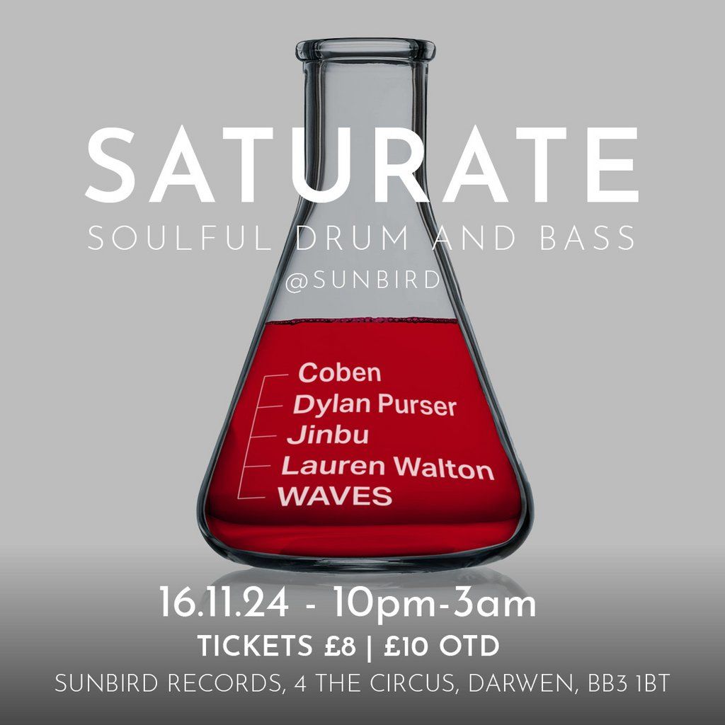 Saturate Events debut @ Sunbird Records - 16\/11\/24