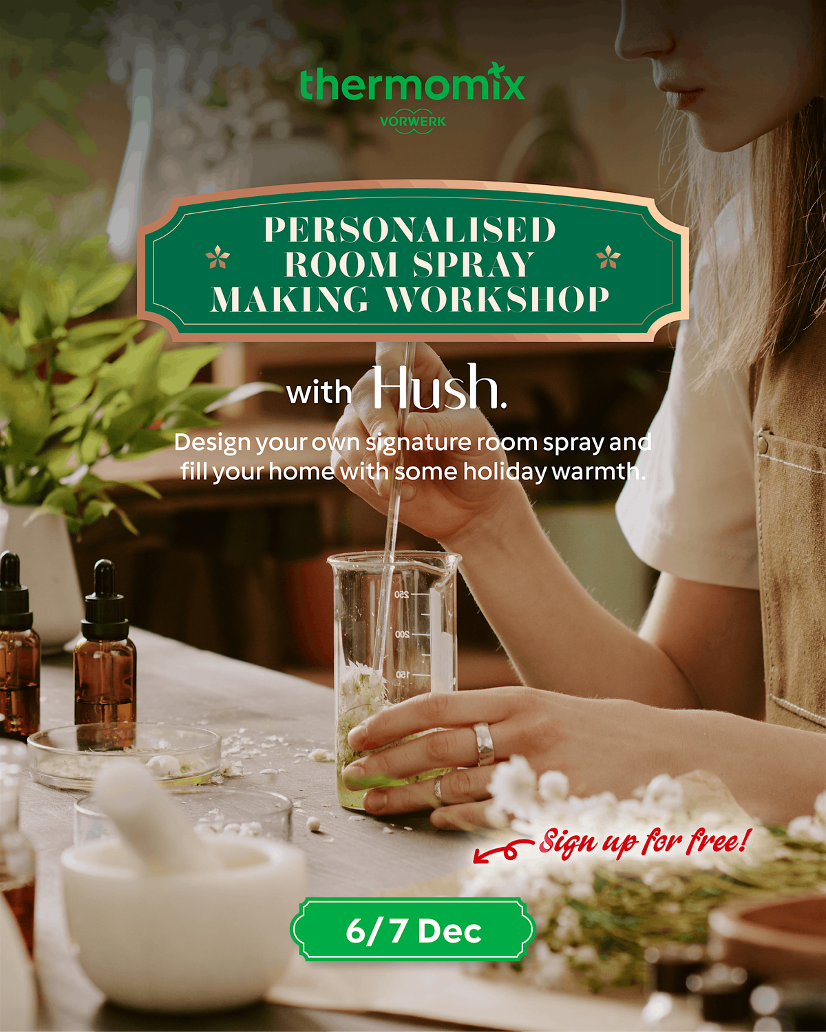 Thermomix Personalised Room Spray Making Workshop