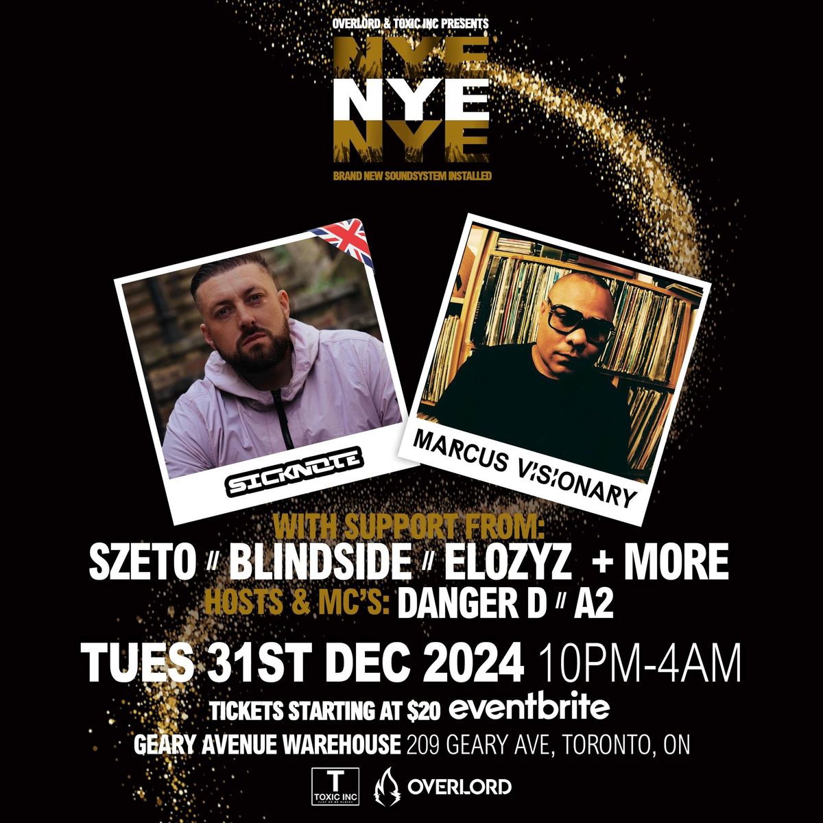 TOXIC INC AUDIO PRESENTS: NEW YEARS EVE! W\/ Sicknote & Marcus Visionary. 