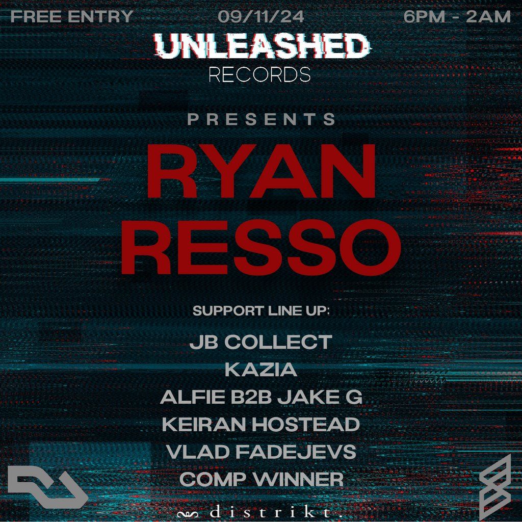 UNLEASHED RECORDS Presents: RYAN RESSO