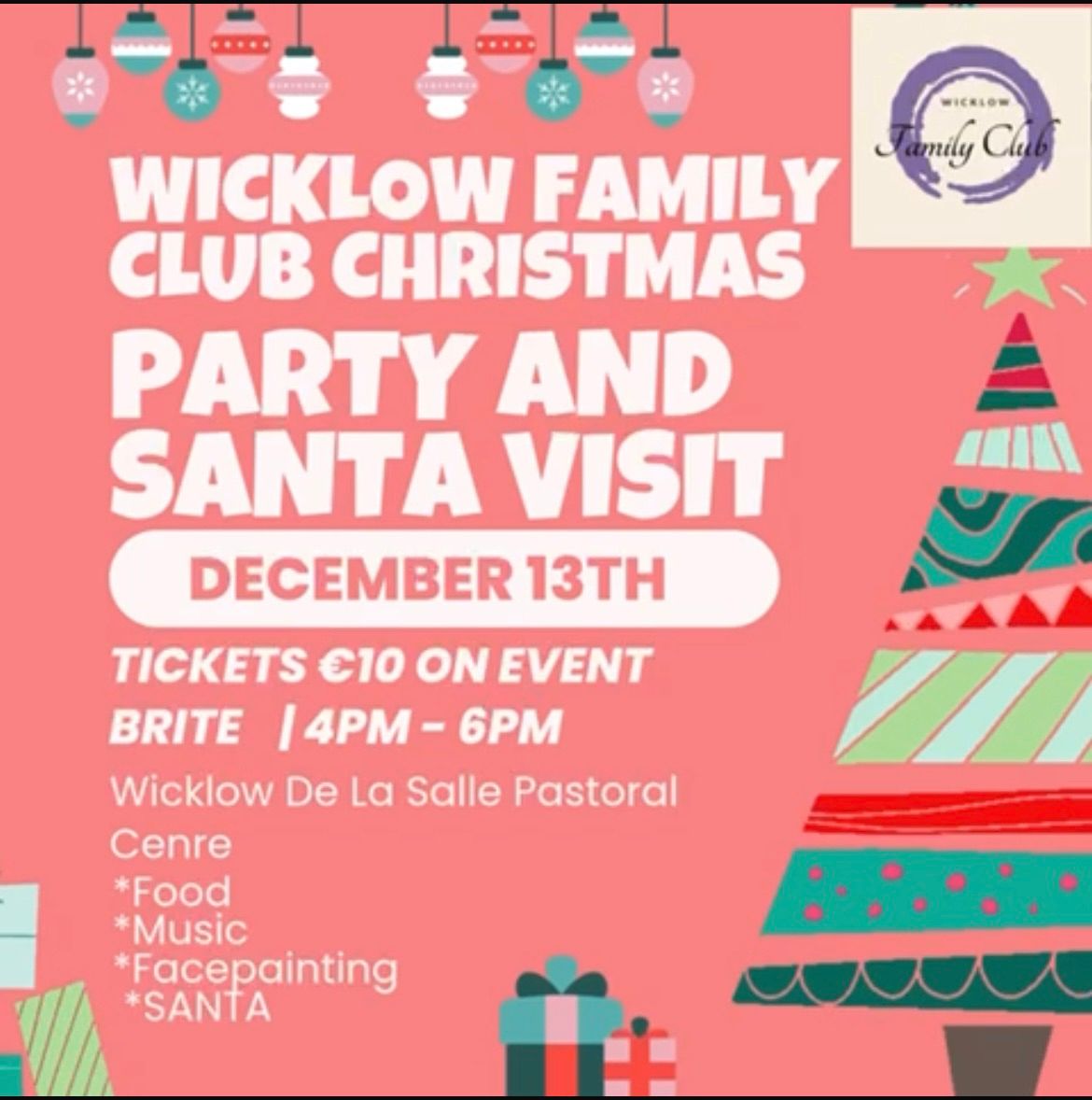 Wicklow family club Christmas extravaganza 