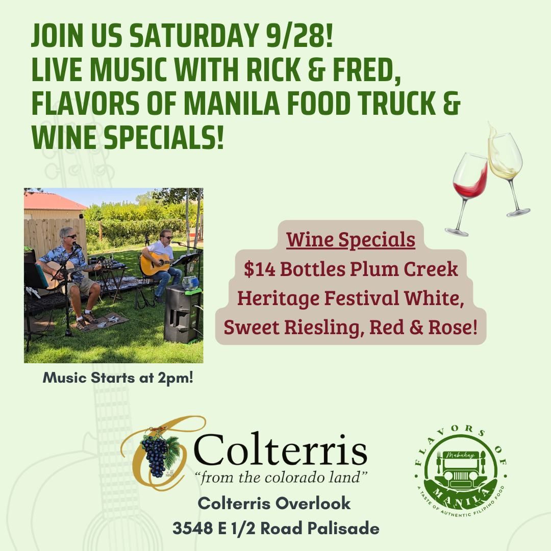 Live Music, Food Truck & Wine Specials at Colterris Overlook!