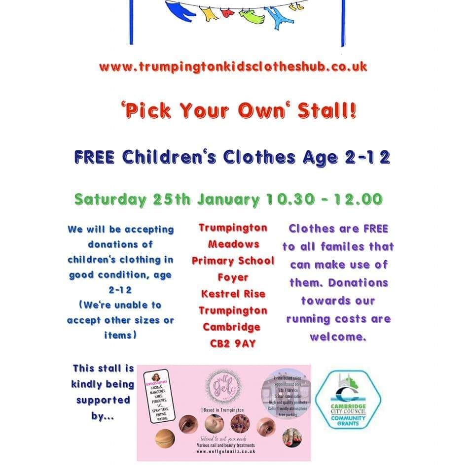 Pick Your Own FREE Children's Clothing Stall! Sponsored By Wellgel Nails & Beauty