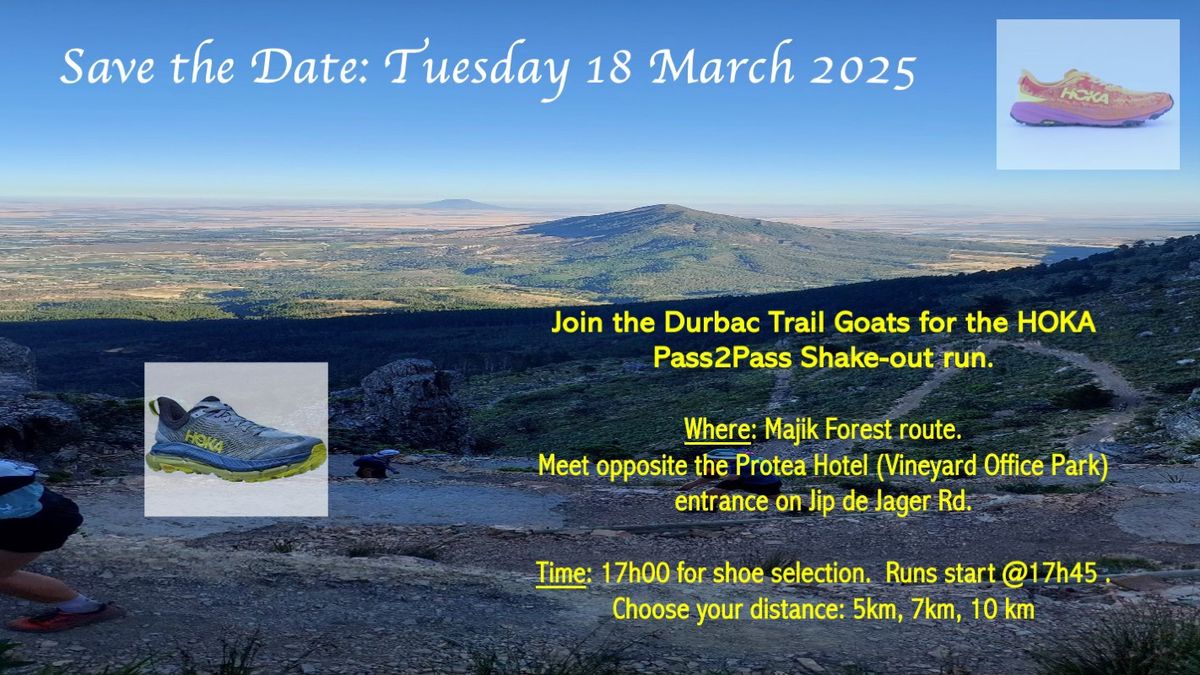 HOKA Pass2Pass Shake-out run: 18 March 2025