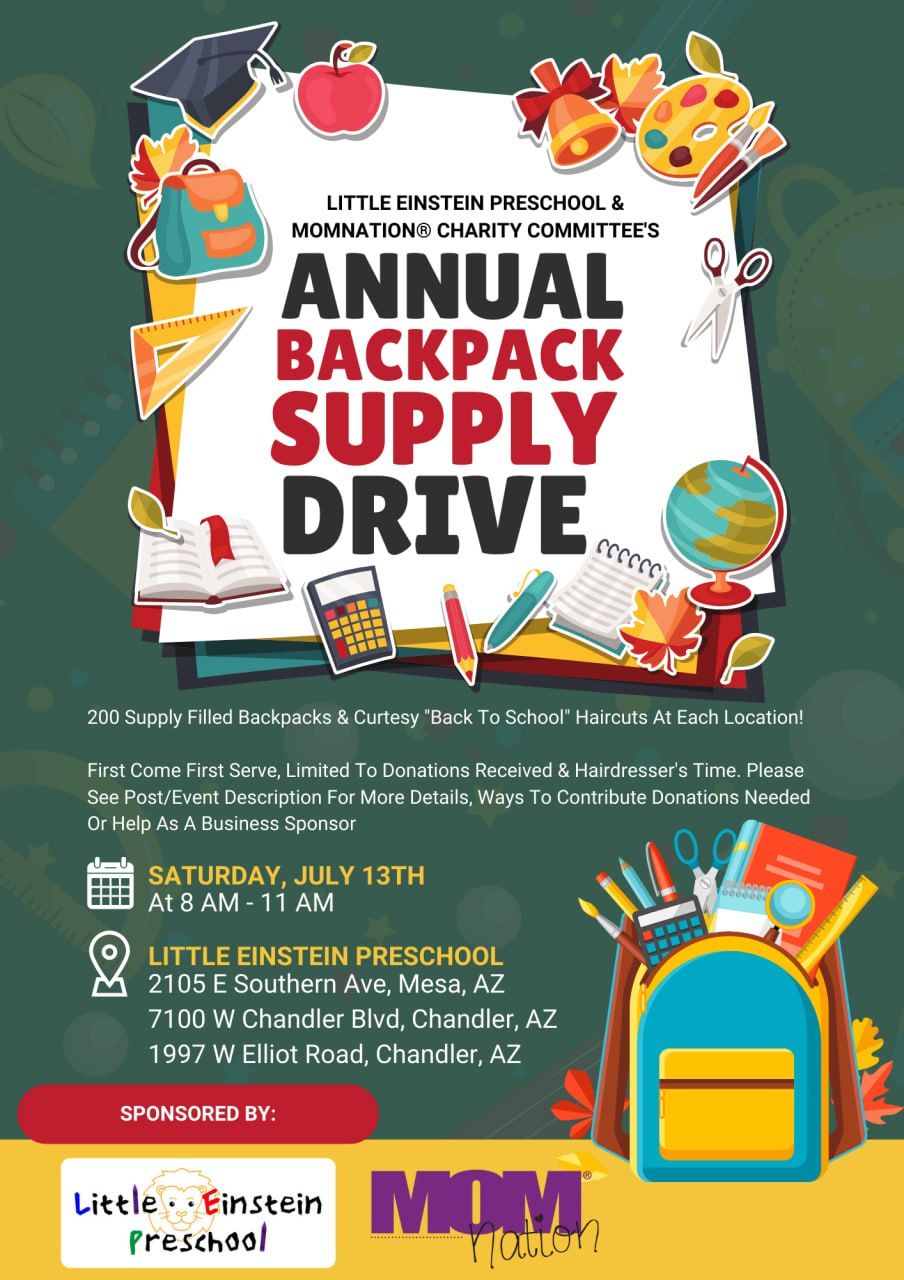 Annual Back To School Supply Drive! 