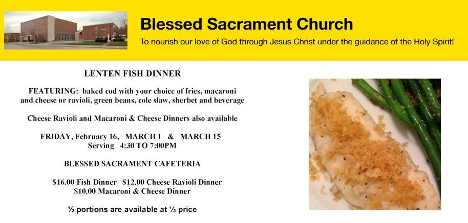 Blessed Sacrament Lenten Dinner