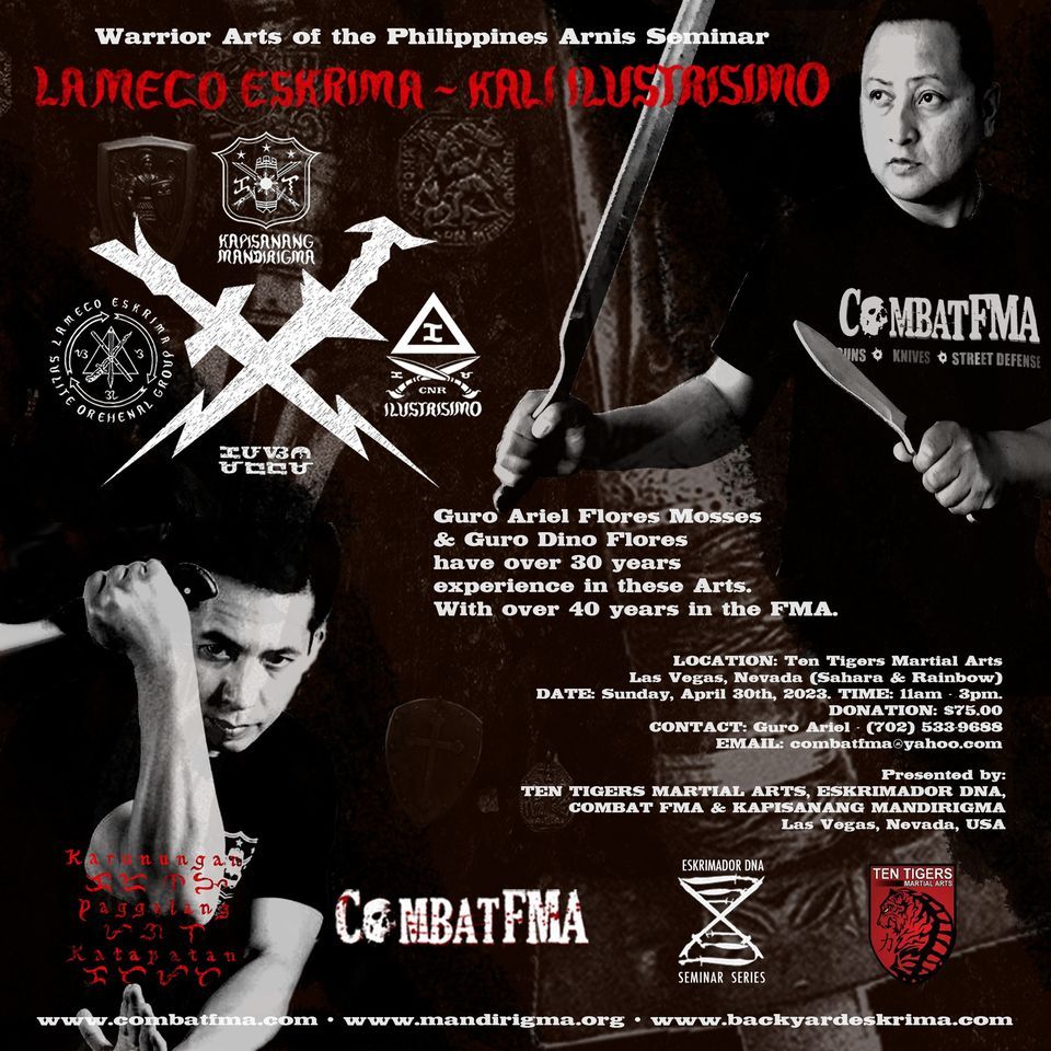 Lameco Eskrima & Kali Ilustrisimo Seminar in Las. Vegas with Guro Ariel Mosses and Guro Dino Flores