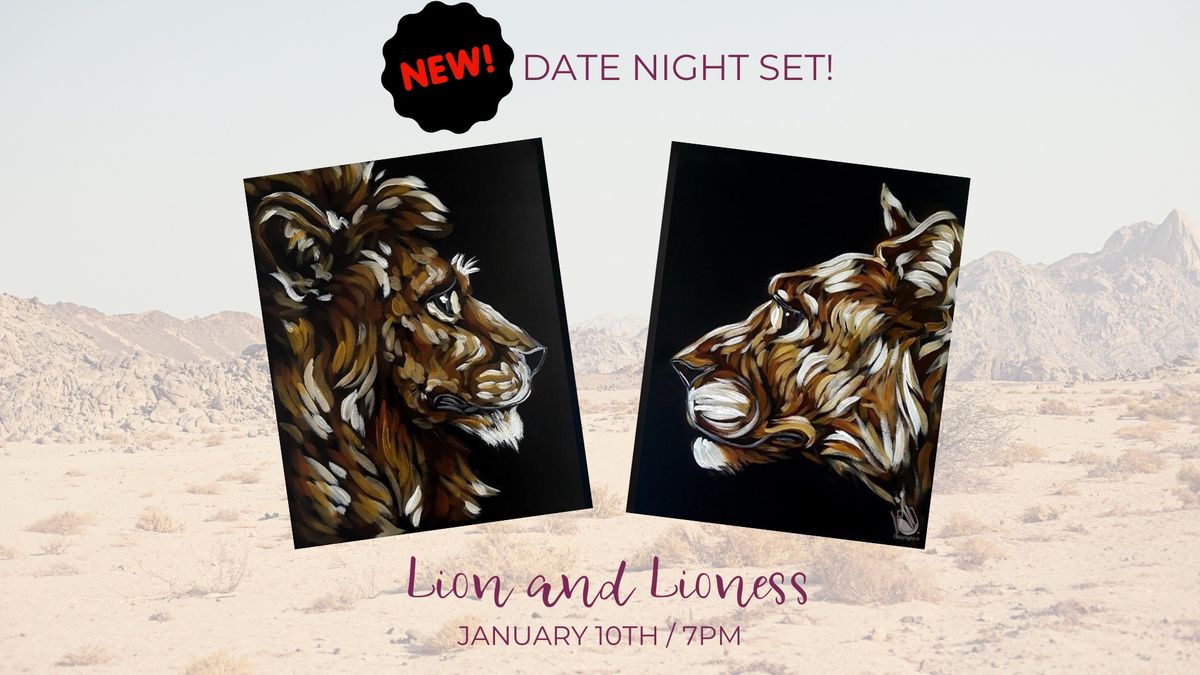 NEW DATE NIGHT SET PAINTING! Lion and Lioness