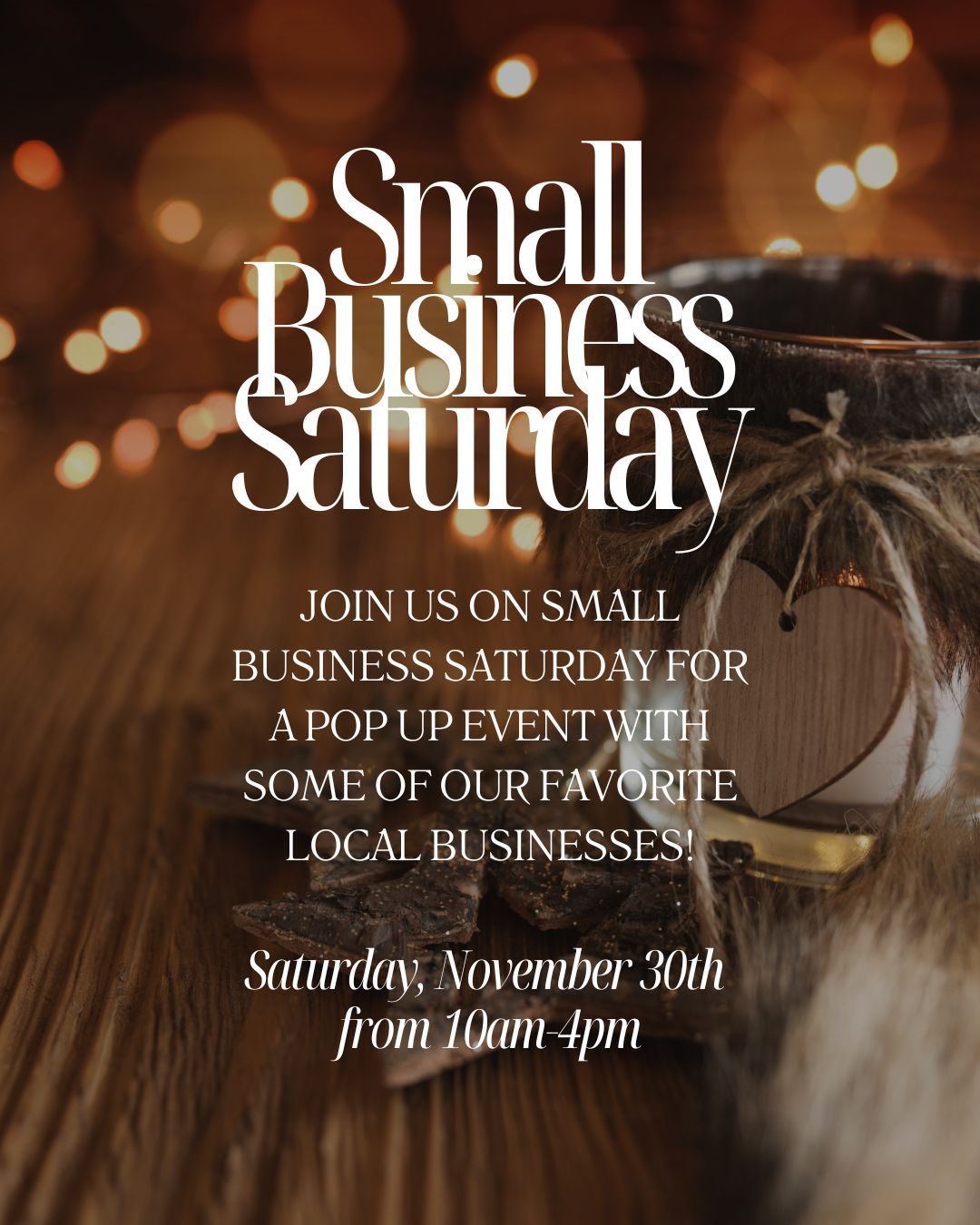 Small Business Saturday Pop Up