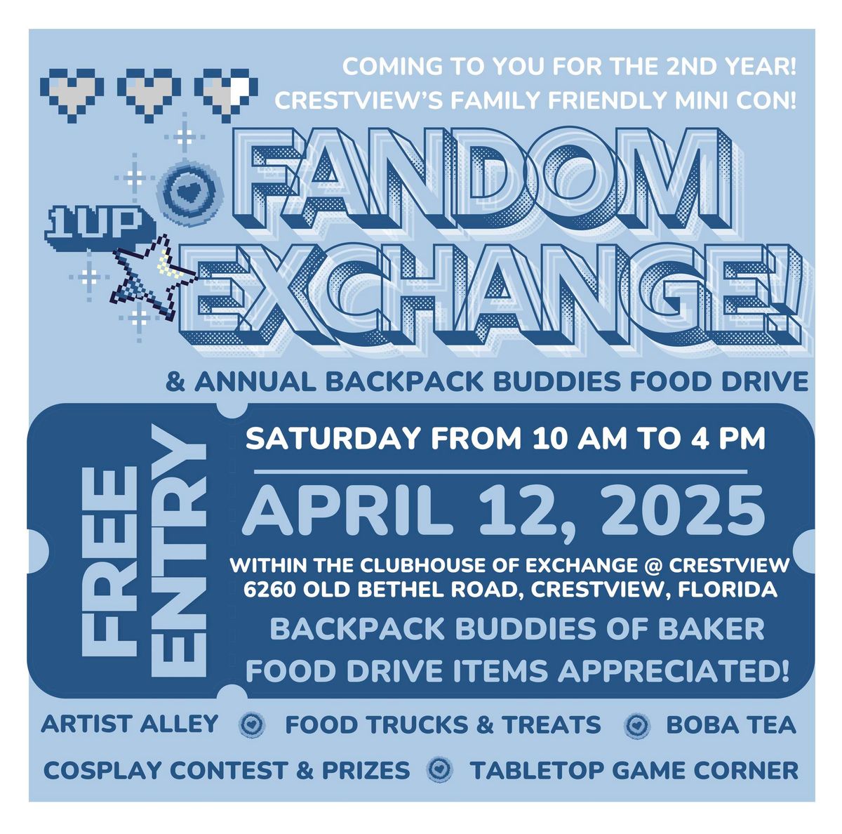 2nd Annual Fandom Exchange & Backpack Buddies Food Drive