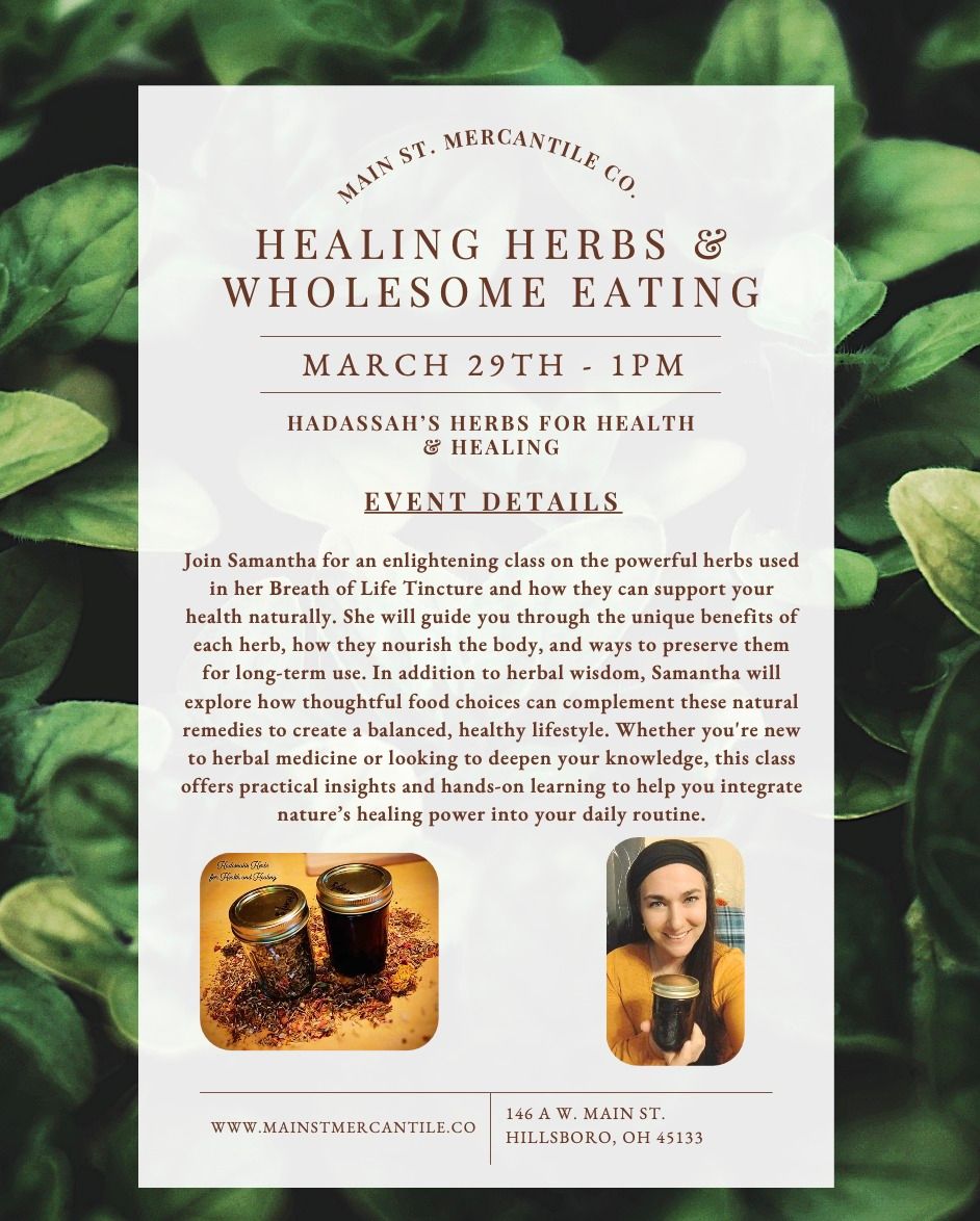 Healing Herbs & Wholesome Eating