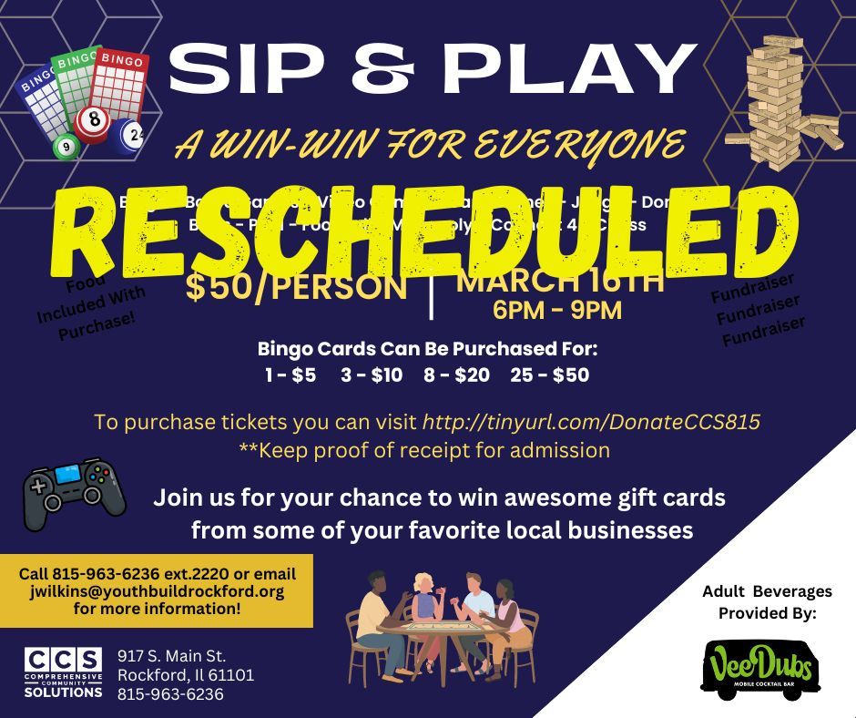 Sip & Play Fundraiser