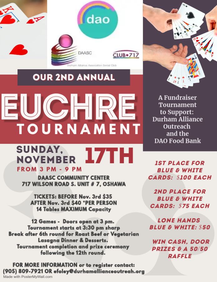 2nd Annual Fall Euchre Tournament