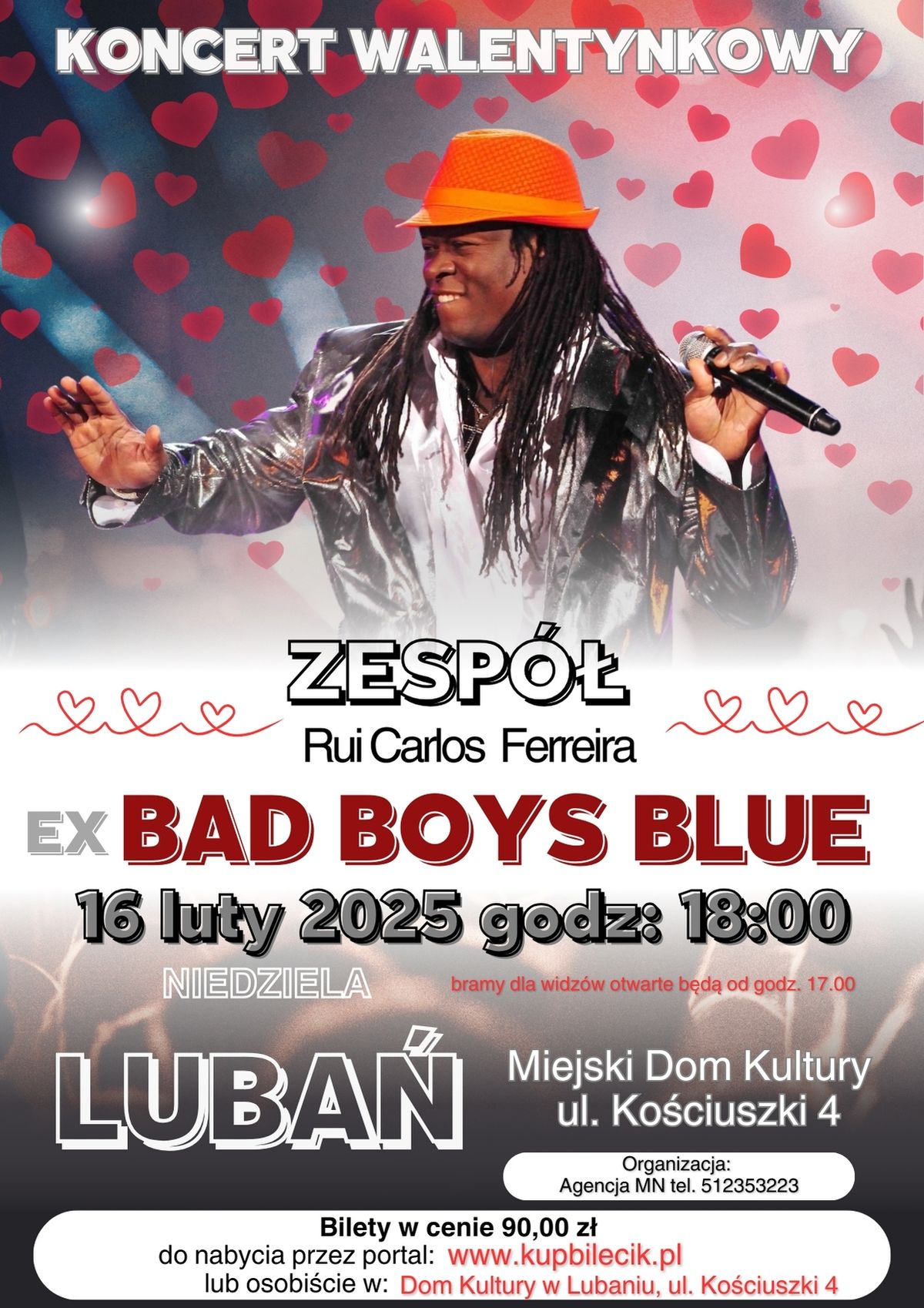 Walentynkowy koncert zespo\u0142u Carlos ex Bad Boys Blue w Lubaniu