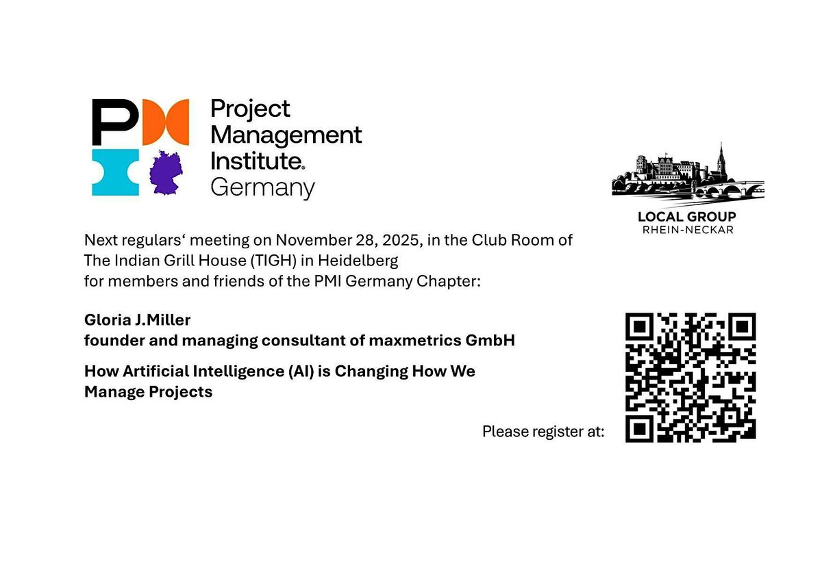 PMI Germany Chapter, Local Group Rhine-Neckar, round table November