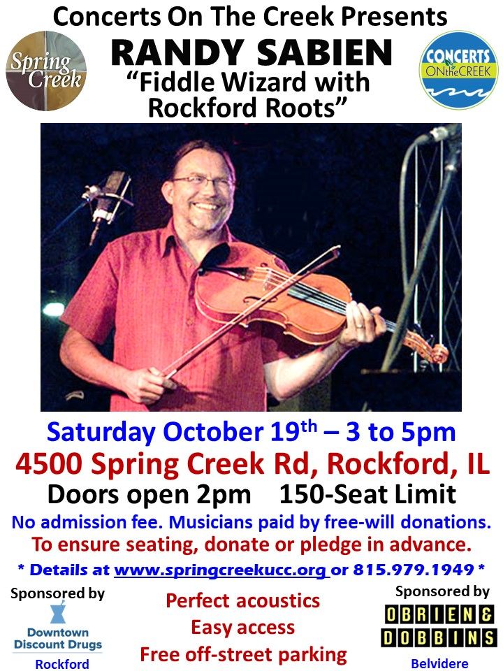 RANDY SABIEN - Nationally Acclaimed Fiddle Wizard with Rockford Roots