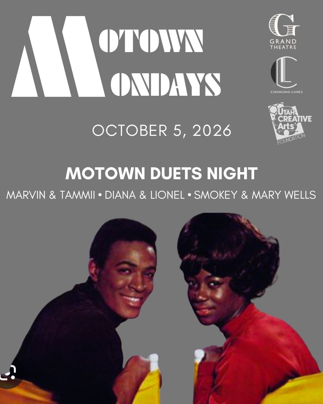A Changing Lanes Ent Group Production of Motown Duets Night at Grand Theatre - UT